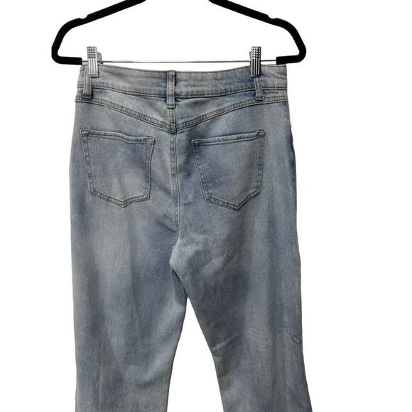 NWT New Sincerely Jules High Rose wide Leg Light Wash Loose Distressed Size 28 - Picture 5 of 11